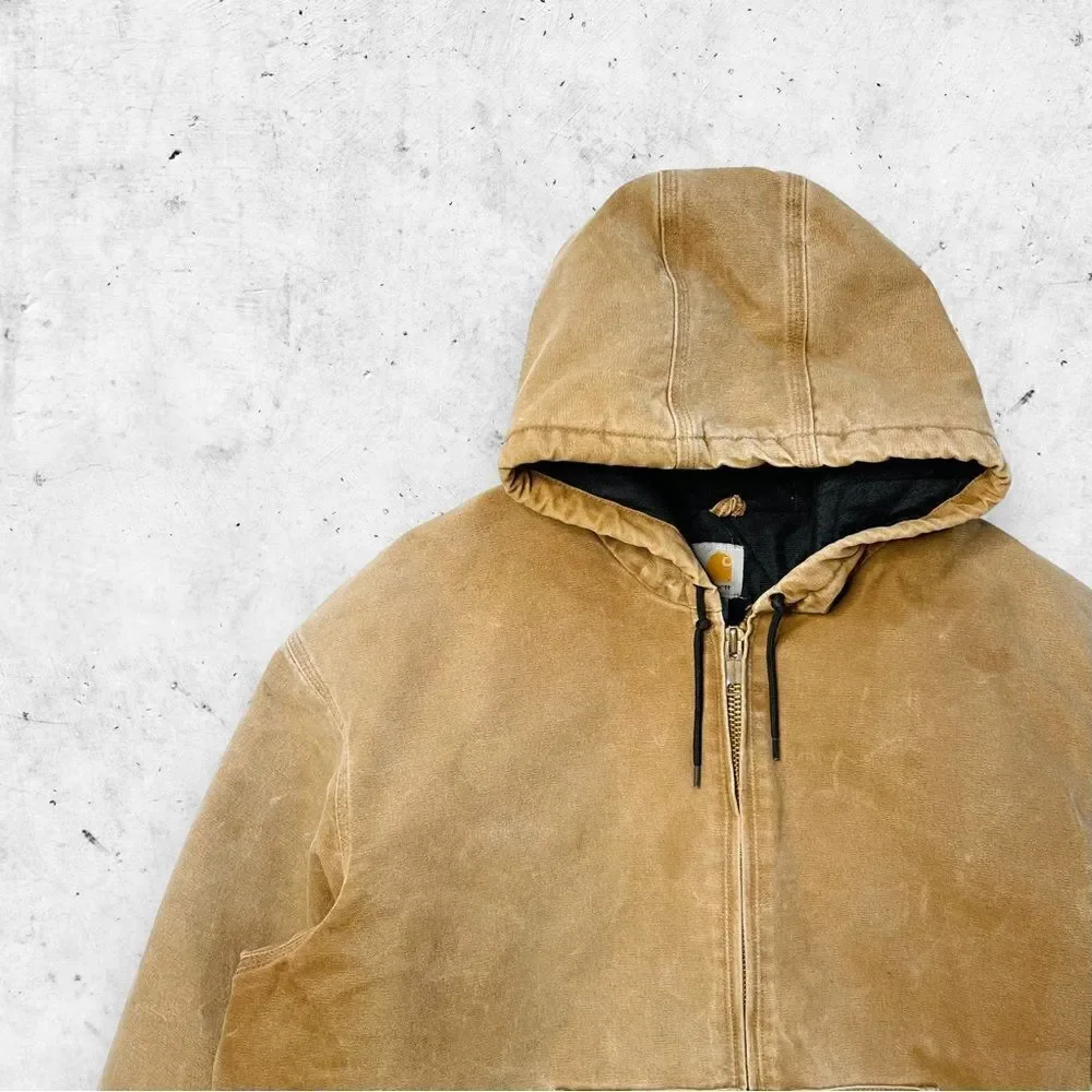 Carhartt J130 BRN Insulated Duck Active Jacket, 12oz Heavyweight, Brown, 3XL